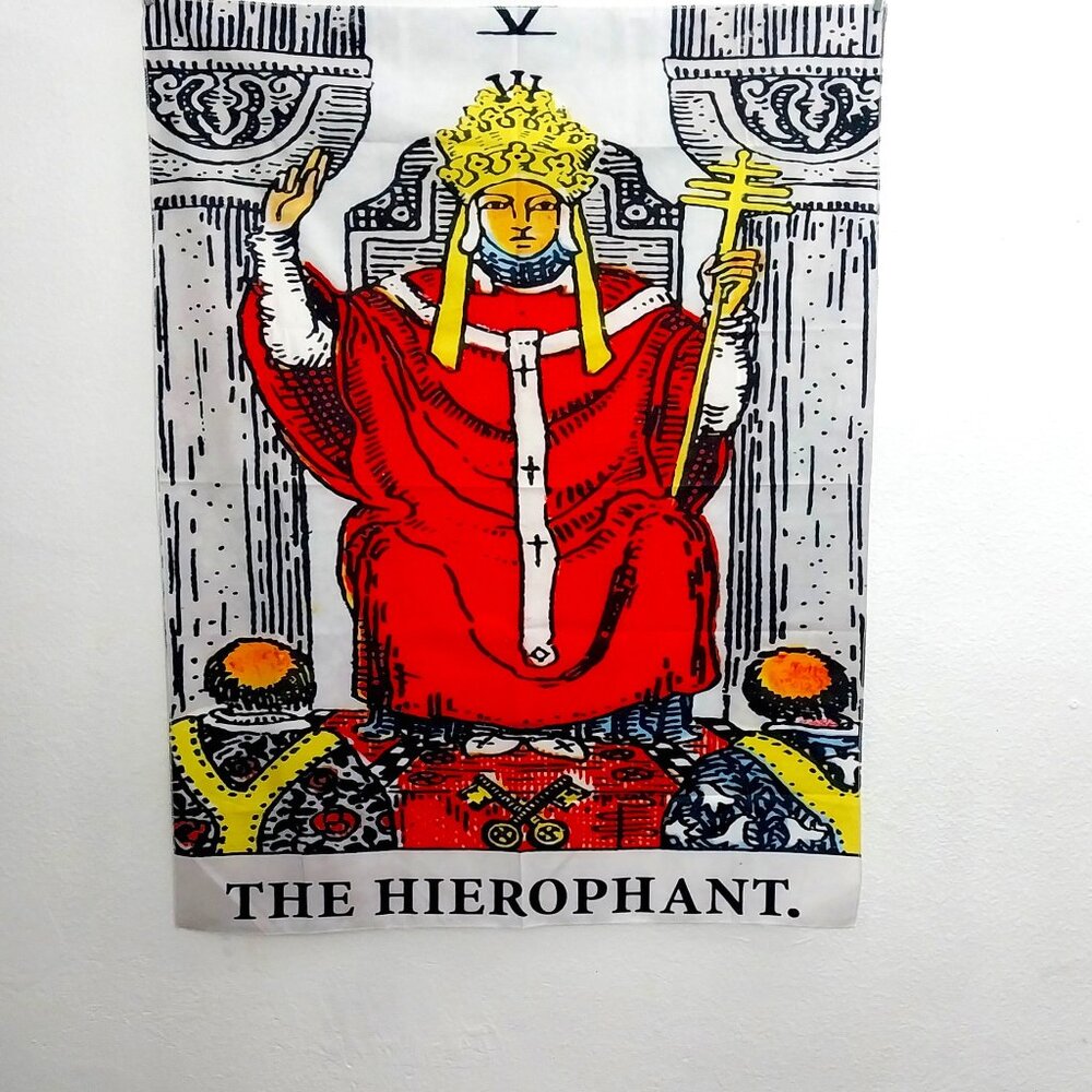 The Hierophant Tarot Card Wall Tapestry